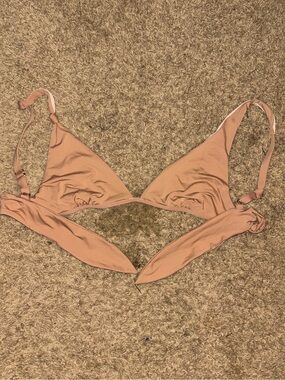 Fashion Nova Nude Blush Triangle Bikini Top